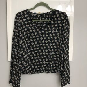 Long Sleeve J. Crew Blouse Black
